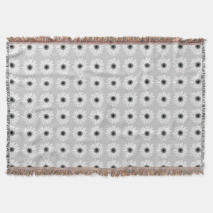 Floral Grey and White Modern Pattern Deken
