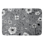 Floral Grey Badmat (Voorkant)