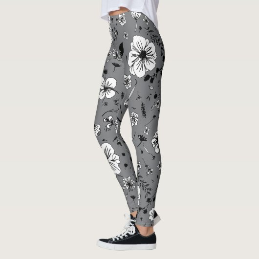Floral Grey Leggings (Links)