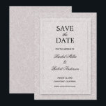 Floral Grey Lila Save The Date<br><div class="desc">Een wit roodomlijnpatroon op een grijze lila (of om het even welke kleur) achtergrond,  deze sparen de datumkaarten zijn perfect voor uw bruiloft of een andere gelegenheid. Als je van dikker papier houdt,  gebruik je het Mattepapier of voor een schijnvertoning,  het Pearl Shimmer papier. Punten in onze winkel koppelen.</div>
