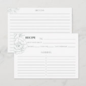  Floral Grey Recipcard (Voorkant / Achterkant)