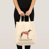 Floral Greyhound Shopping Tas (Voorkant (product))