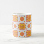 Floral Grid Ceramic Mug Koffiemok (Center)