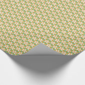  Floral groen en geel Jonquil patroon Cadeaupapier (Hoek)