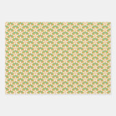 Floral groen en geel Jonquil patroon Inpakpapier Vel (Voorkant 3)
