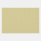 Floral groen en geel Jonquil patroon Inpakpapier Vel (Voorkant 2)