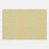 Floral groen en geel Jonquil patroon Inpakpapier Vel (Voorkant)