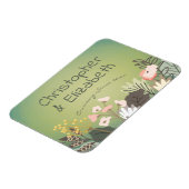 Floral Groen Monogram Cruiseschip Deurzoeker Magneet (Linkerzijde)