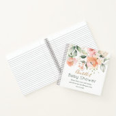 Floral, groene bladeren Baby shower Spiral noteboo Notitieboek (Binnen)