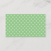 Floral Groene Luier Raffle Ticket Baby shower Informatiekaartje (Achterkant)