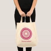 Floral Groove Bag, Magenta Tote Bag (Voorkant (product))