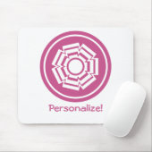 Floral Groove Mousepad, Magenta Muismat (Met muis)