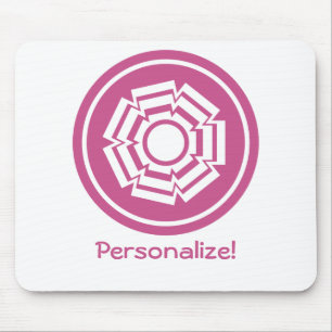Floral Groove Mousepad, Magenta Muismat