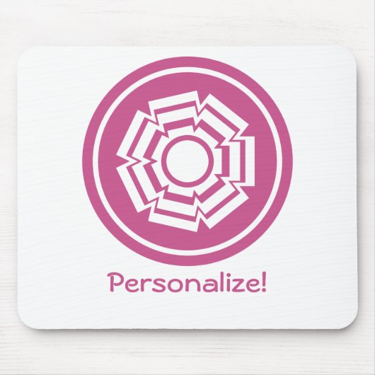 Floral Groove Mousepad, Magenta Muismat (Voorkant)