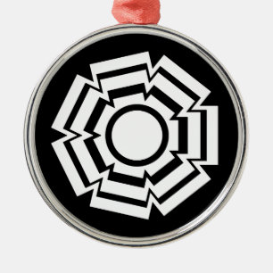 Floral Groove Premium Round Ornament