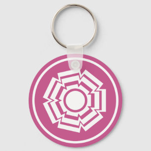 Floral Groove Sleutelhanger, Magenta Sleutelhanger
