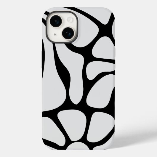 Floral Groovy Black and White Case-Mate iPhone Case (Achterkant)