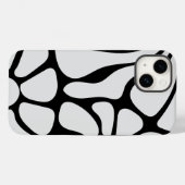 Floral Groovy Black and White Case-Mate iPhone Case (Achterkant (horizontaal))
