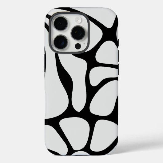 Floral Groovy Black and White Case-Mate iPhone Case (Achterkant)