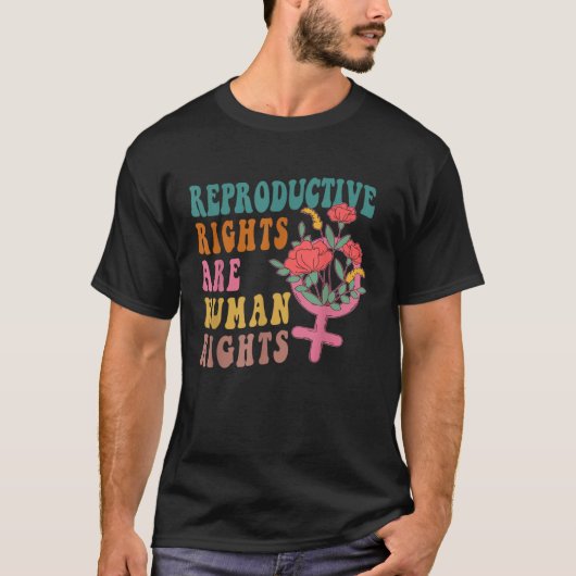 Floral Groovy Reproductive Women Human Rights Femi T-shirt (Voorkant)