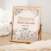 Floral Groovy Retro Hippie Party Favorieten Poster