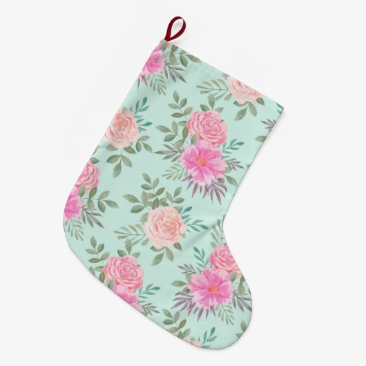 Floral Grote Kerstsok (Voorkant (Hangend))