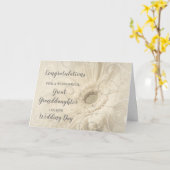 Floral Grote kleindochter trouwdag Kaart (Gele Bloem)