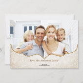 Floral Grunge Double Sided 2 Photo Holiday Kaart (Achterkant)