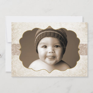Floral Grunge Double Sided 2 Photo Holiday Kaart