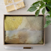 Floral Grunge Muted Autumn Leaves Design Tissuepapier (Geschenk)