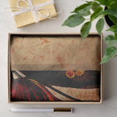 Floral Grunge Oranje Tulip debetpapier Tissuepapier (Geschenk)