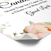 Floral Guess How Many Candies Game Sign Poster (Hoek)