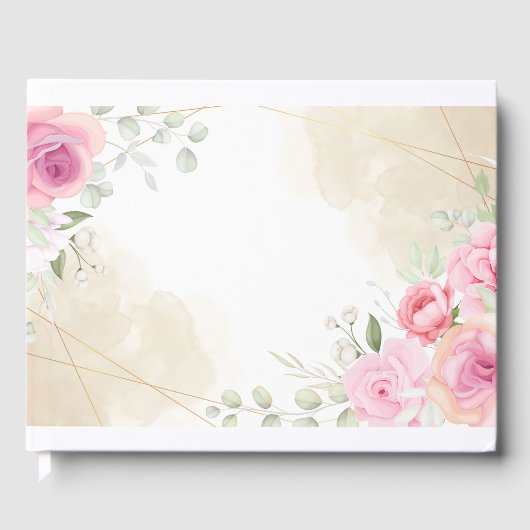 Floral Guest Book Gastenboek (Voorkant)