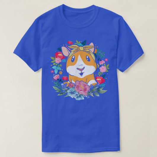 Floral Guinea Pig T-shirt (Design voorkant)