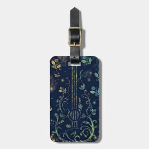 Floral Guitar Bagagelabel