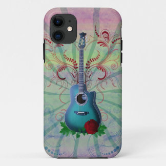 Floral Guitar iPhone 11 Hoesje