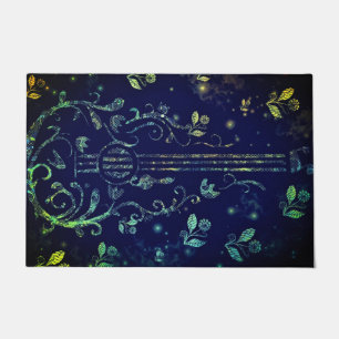 Floral Guitar Doormat - Schilderen Deurmat