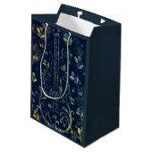 Floral Guitar Gift Bag Medium Cadeauzakje (Achterkant Gekanteld)