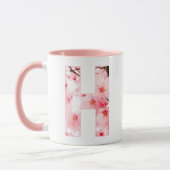 Floral H Initial Mug | Personalized Name & Traits Mok (Links)