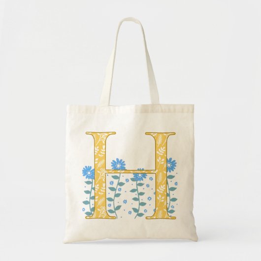 Floral "H" Monogram Canvas tas (Voorkant)