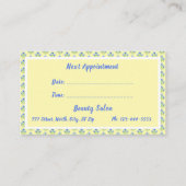 Floral Hair Stylist Afspraakkaart Contactkaartje (Achterkant)