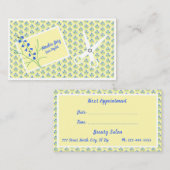 Floral Hair Stylist Afspraakkaart Contactkaartje (Voorkant / Achterkant)