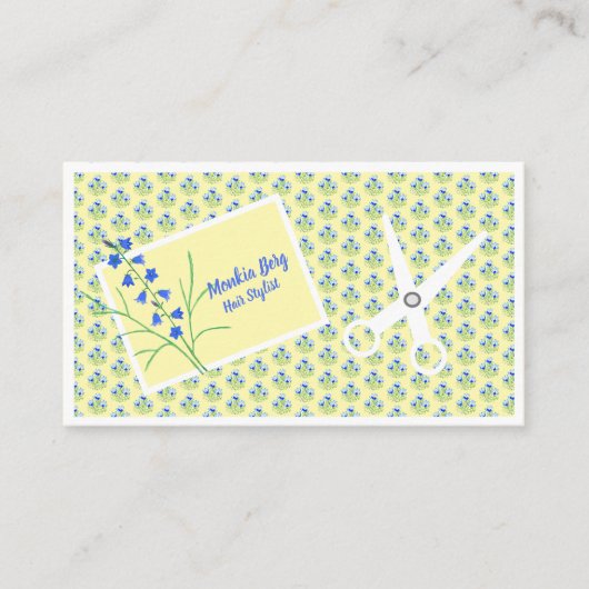 Floral Hair Stylist Afspraakkaart Contactkaartje (Voorkant)