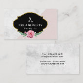  Floral Hair Stylist Beauty Salon Visitekaartje (Voorkant / Achterkant)