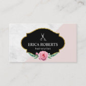  Floral Hair Stylist Beauty Salon Visitekaartje (Voorkant)