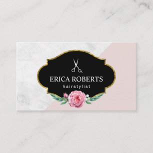  Floral Hair Stylist Beauty Salon Visitekaartje
