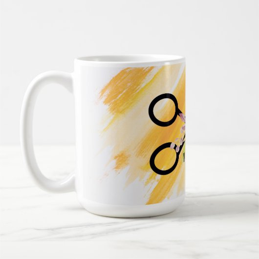 Floral Hair Stylist Gold Scissor & Beauty Salon Koffiemok (Links)