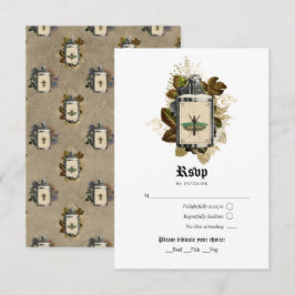 Floral Halloween Gothic Witch Poison RSVP Kaartje