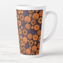 Floral Halloween Latte Mok