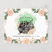 Floral Halloween Meisje Baby shower Advies Kaarten (Achterkant)